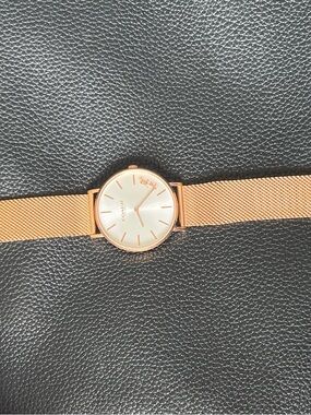 COACH Rose Gold Mesh Strap Watch